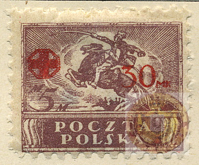 Poland-Regular Surcharged Stamps-1921-Scott-B11wm.jpg