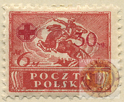 Poland-Regular Surcharged Stamps-1921-Scott-B12wm.jpg