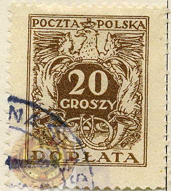 Poland-Regular Surcharged Stamps-1924-Scott-J74-wm.jpg