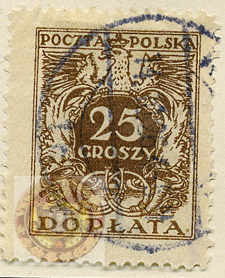 Poland-Regular Surcharged Stamps-1924-Scott-J75-wm.jpg