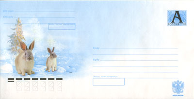 “即将到来的新年-兔年”美术邮资封1枚.jpg